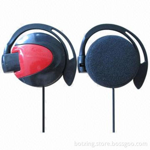 Good Quality Hang-ear Earphones 2013 Red with 20mm Speaker Size